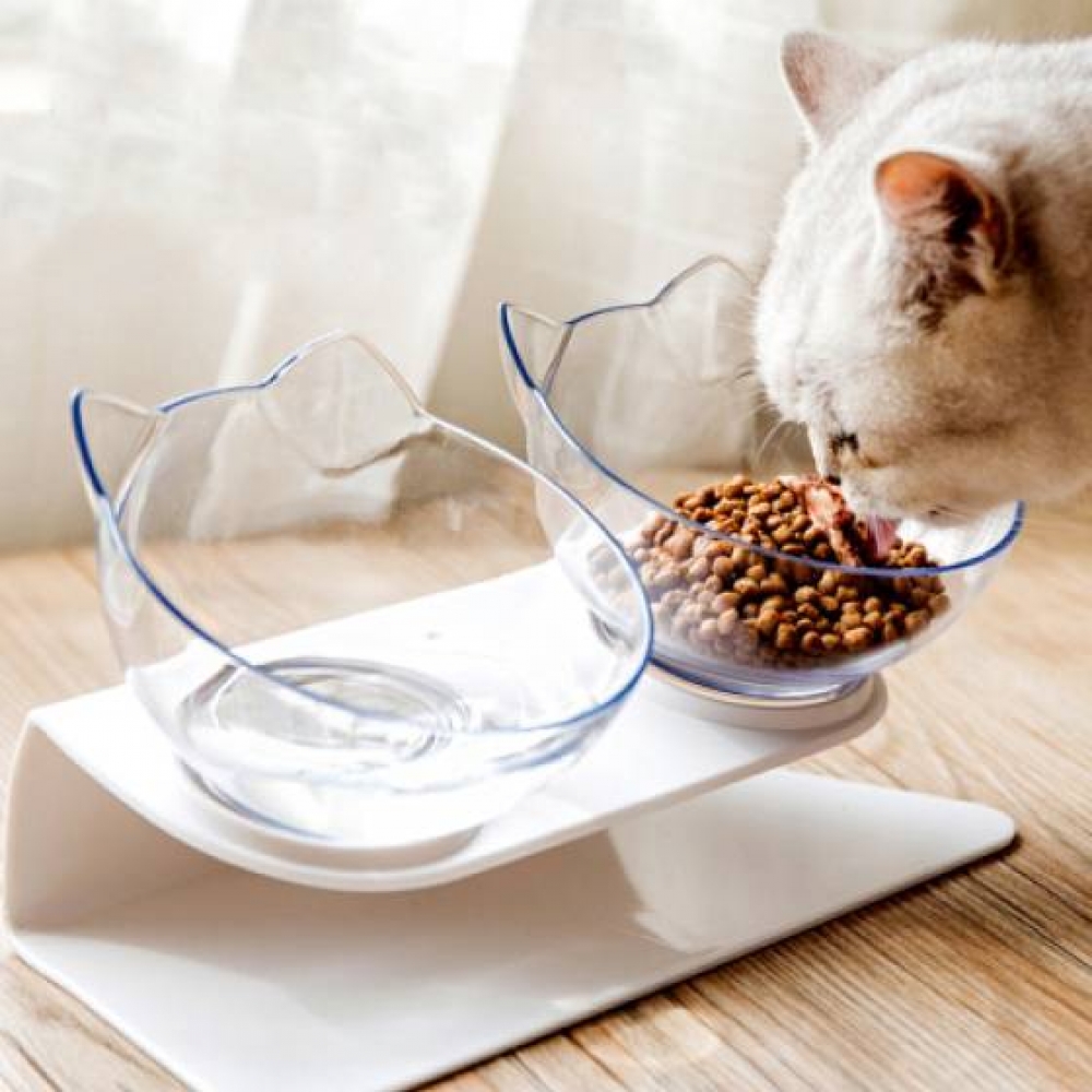 Ergonomic Cat Bowls For Cats & Kittens Set : 2pcs|1pc